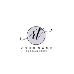 RT initial Luxury logo design collection