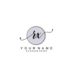 RX initial Luxury logo design collection