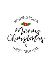Print. New year typographic card 