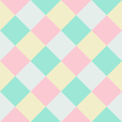 Pastelkleuren naadloze patronen geometrische vierkanten