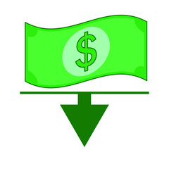 money withdrawal symbol illustration
