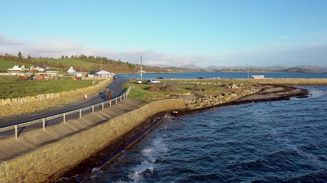 Coastal road next to the Atlantic in Mountcharles in County Donegal - Ireland.