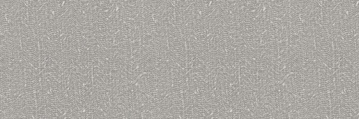 Natural French gray linen texture border background. Ecru flax fibre seamless edge pattern. Organic yarn close up woven fabric ribbon trim banner. Rustic farmhouse cloth canvas edging - obrazy, fototapety, plakaty