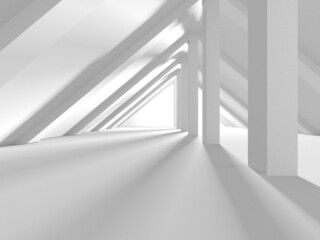 Illuminated corridor interior design. Empty Room Interior Background