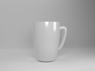 3d render white plastic coffee cup mockup template photo