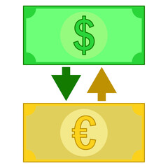 currency exchange symbol illustration