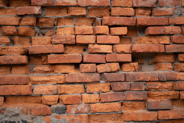 uneven brown brick wall background