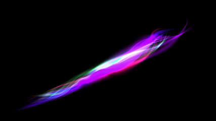 Beautiful abstract cosmic light rays background. Cosmic Magic neon mystical sparks, shine streaks. Glow wave wind lines effect. Futuristic smoke wave power energy glare splash