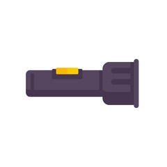 Investigator flashlight icon flat isolated vector