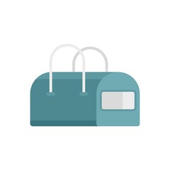 Dog bag icon flat isolated vector