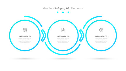 Vector infographics template. Business concept with 3 options or steps. Can be used for workflow diagram, info chart, web design.