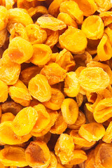 A set of dried fruits for proper healthy nutrition close-up top view