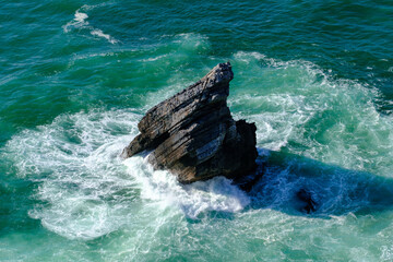 Ocean waves approaching the shore