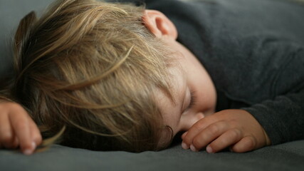 Obraz na płótnie Canvas Baby boy sleeping, close-up child asleep napping