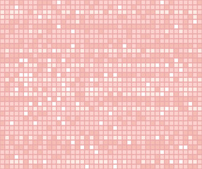 Pixel pink background, shimmering textured multi colored mosaic, vector illustration 10eps.