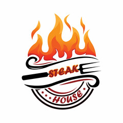 steak house design logo vector. steak house design logo business restaurant
