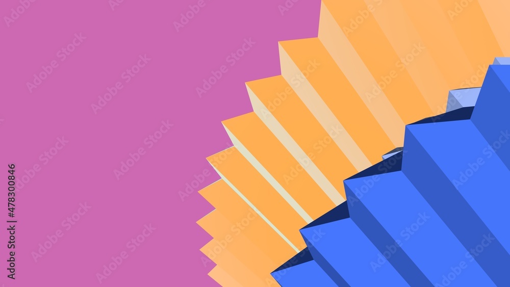 Poster an abstract pattern of primitive shapes. minimalism. rendering an image.
