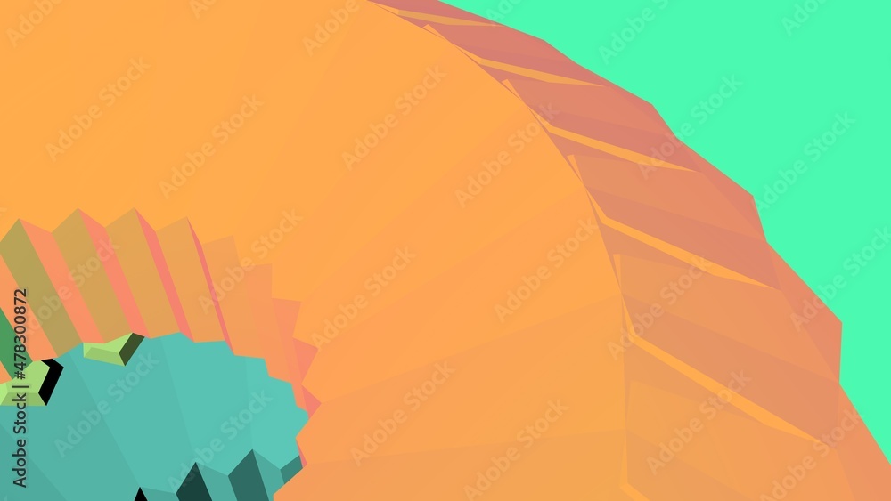 Poster an abstract pattern of primitive shapes. minimalism. rendering an image.