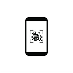 QR code illustration, vector, symbol