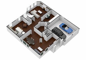 Color floor plan for marketing. 3d floor plan.  Interior design. Home space. Floorplans.