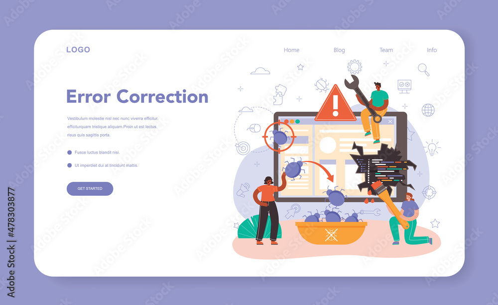 Poster cyber or web security web banner or landing page. digital data