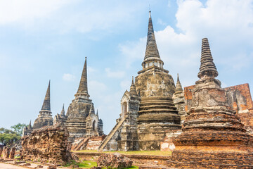 Fototapeta premium Ruins of Ayutthaya Temples, Thailand