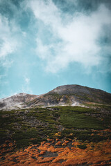 秋の登山風景写真