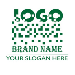 illustration design of logo and icon with pixel concept