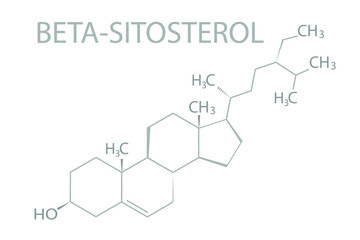 Beta-sitosterol molecular skeletal chemical formula.