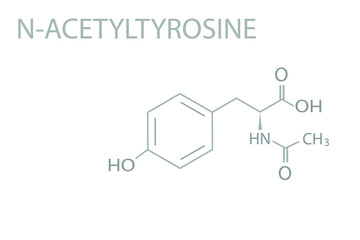 N-acetyltyrosine molecular skeletal chemical formula.