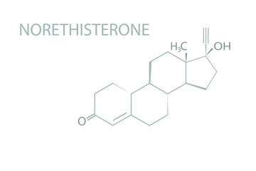 Norethisterone molecular skeletal chemical formula.