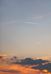 Fototapeta na wymiar Small airplane in the sky