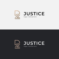 Knight line-art logo template. Vector illustration.