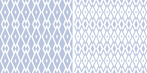 Fototapeta premium Abstract seamless geometric diamonds patterns.