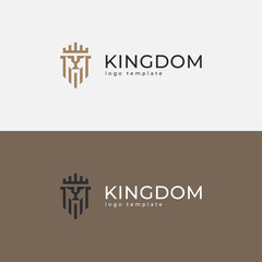 Obraz premium King's face abstract logo template. Vector illustration.