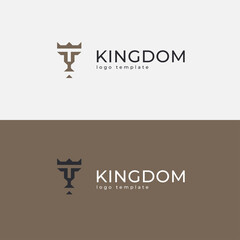 King's face abstract logo template. Vector illustration.