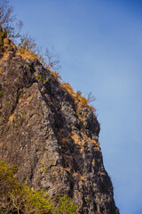 Cliff rock on side of mountain