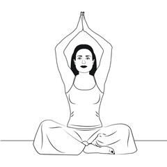 yoga woman in lotus position