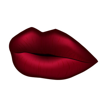 Sexy red ombre - gradient lips. Vector illustration. EPS10.