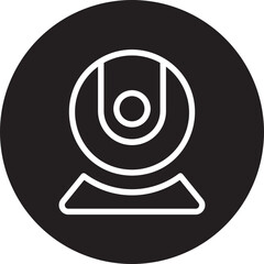 web camera glyph icon