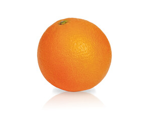 Ripe tasty orange isolated on white background.