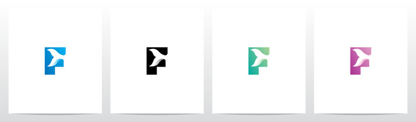 Fish Tail On Letter Logo Design F © recehan