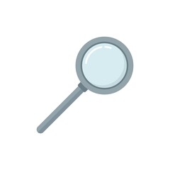 Policeman magnifier icon flat isolated vector