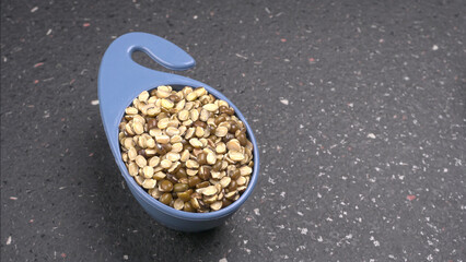 Green Mung Beans Also Know as Mung Dal, Vigna Radiata, Green Beans or Moong Dal isolated on White Background