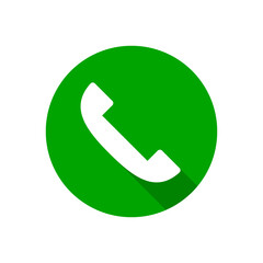Modern round phone icon. Vector.