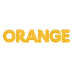 Inscription orange, letters, orange, orange