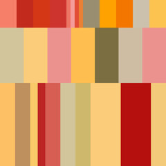 Modern vector abstract seamless geometric pattern with stripes, squares and rectangles in retro Scandinavian style. Colorful simple shapes mosaic. Bauhaus design inspired background.