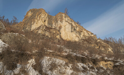 snow covered mountains