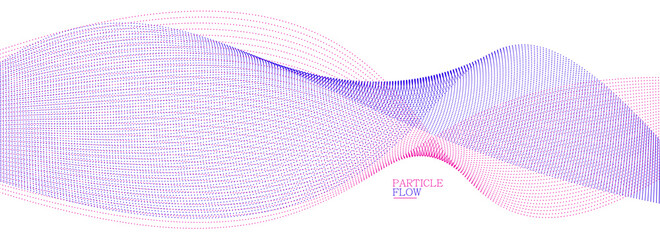 Smooth abstract background with arrays of flowing particles, light and soft vector design, luxury style illustration, motion wind effect.