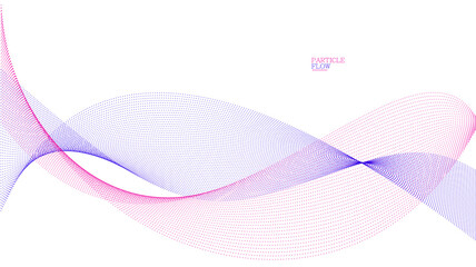 Smooth abstract background with arrays of flowing particles, light and soft vector design, luxury style illustration, motion wind effect.